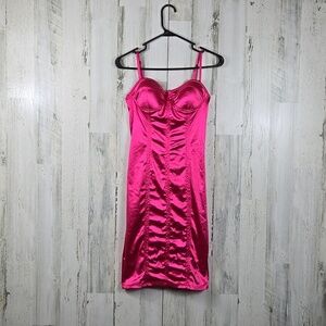 Absolutely love it hot pink spaghetti strap mini dress women's size medium